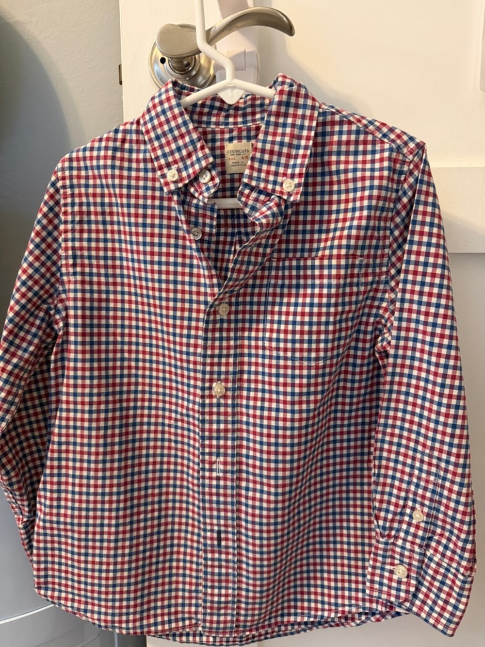 Crewcuts Red, Blue & White Gingham Button-Down Shirt
